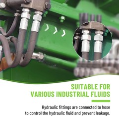 12Pack 1/2″ NPTF Hydraulic Hose End Fittings, 1/2″ I.D. Hose x 1/2″ NPTF Male A+