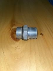 Pipe Adapter: 1-1/16 -12 X 3/4” Male Thread. Straight Thread O-ring X Male Nptf