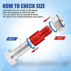 Nut and Bolt Thread Checker – 66 PCS Nut and Bolt Gauges Individually Housed …