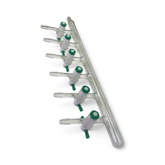 Chemglass Right-Handed 6 Port Vacuum Manifold CG-4430-02 (Best Offer!)
