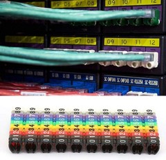 Multicolor Wire Markers – 100 PCS KCM-6MM Plastic Labels for Easy Identification