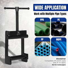 Heavy-Duty Pipe Squeeze-Off Tool for Plastic Tubing 0.63–2.5 in (16-63 Mm) Shut-