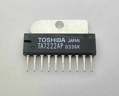 Toshiba 5.8W Audio Power Amplifier – TA7222AP -ORIGINAL MANUFACTURER TA7222 CHIP