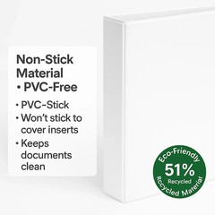 TOPS 3 Ring Non-Stick View Binder, 1″ Round Ring, White, 6 ct – TOP91125