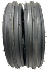 2-New 5.50-16 Tri-Rib 3 Rib Front Tractor Tire 6 PLY 5.50×16 Tubeless
