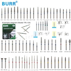 20Packs SANDENT Dental Diamond Burs For High Speed Handpiece Friction Grip 1.6mm