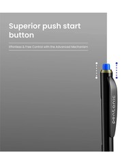 Pentonic B-RT 0.7mm Retractable Blue Ink Ball Point Pen Blister Pack of 3 Pens