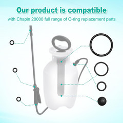 Chapin Seal Gasket Set Compatible with 20000 Sprayers, Pump O Rings Piston Re…