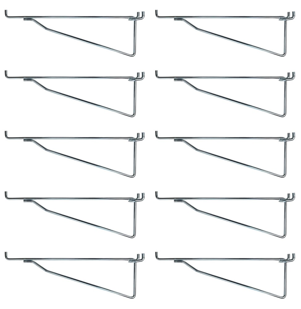 ProCraft Brand (10 Pack Metal 10″ Mega Shelf Bracket Garage Hanger fits 1/8″…