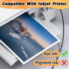 CAREGY 100 Sheets Glossy Photo Paper 8.5 x 11 Inches, Inkjet 100, white