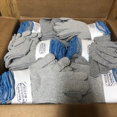 144 Pairs Gray Large String Knit Thick Work Gloves Brand New
