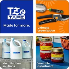 Brother P-Touch TZe-231 5 Pack Tape ½”(0.47”) x 26.2 ft. (8m) Black on White