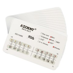 AZDENT Orthodontics Dental Brackets Braces Mini Roth Slot.022″ Hooks 3 Metal