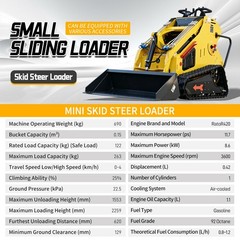 13.5HP Mini Skid Steer Loader Upgraded 1-Cylinder Gas Free shipping and unloadin