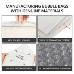 White Bubble Envelopes 7.25×11 Inch Shockproof Express Packaging 100 Packs