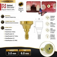 US Nobel Active Nobel Parallel CC Healing Abutment Compatible Conical Connection