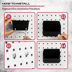 Ultimate 121-Piece Pegboard Hooks Set, Accessories with Metal Black