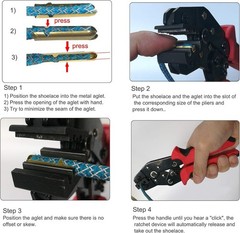 Hand Aglet Crimping Pliers, Metal Shoelace Aglets Crimper Tools for Attach Metal