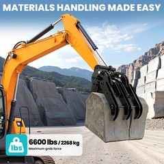 90mm/3.54in Mini Excavator Grabber Attachment Excavator Accessories Grab 1-2 Ton