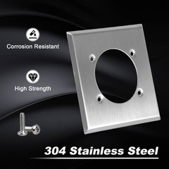 Hole Dia. 2.48″ Outlet Cover Wall Plate 2 Gang Fits for HBL9450A Hubbell 14-50R