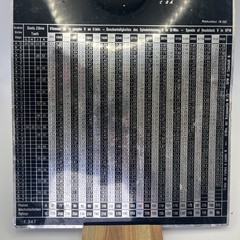 Usines Tornos R10 Speed Threading Chart Plate T347 Moutier Suisse Screw Machine