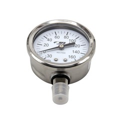 HFS(R) -30 HG-160 PSI, 2.5″ Dia. Vacuum Air Pressure Gauge (316 SS) Bottom Mount