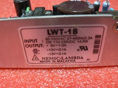 NEMIC-LAMBDA LWT-1B POWER SUPPLY I/P 85-250VAC O/P +5V 1A +12V 0.1A -12V .1A