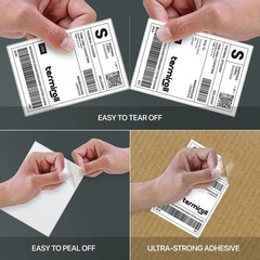 4×6 Thermal Labels, Shipping Stickers, 500 Labels/Fanfold Perforated, Compati…