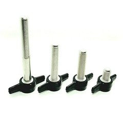 5/16″-24 Thumb Screw Bolts Fine Thread Black Tee Wing Butterfly Knob Stainless