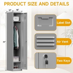 Metal Storage Cabinet School Locker Club Home Storage Lockers with Lockable Door