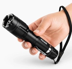 POLICE Stun Gun 1158 Max Volt Metal Self Defense Rechargeable LED Flashlight