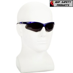 (3 PAIR) KLEENGUARD NEMESIS SAFETY GLASSES SMOKE ANTI-FOG LENS BLUE FRAME 47387