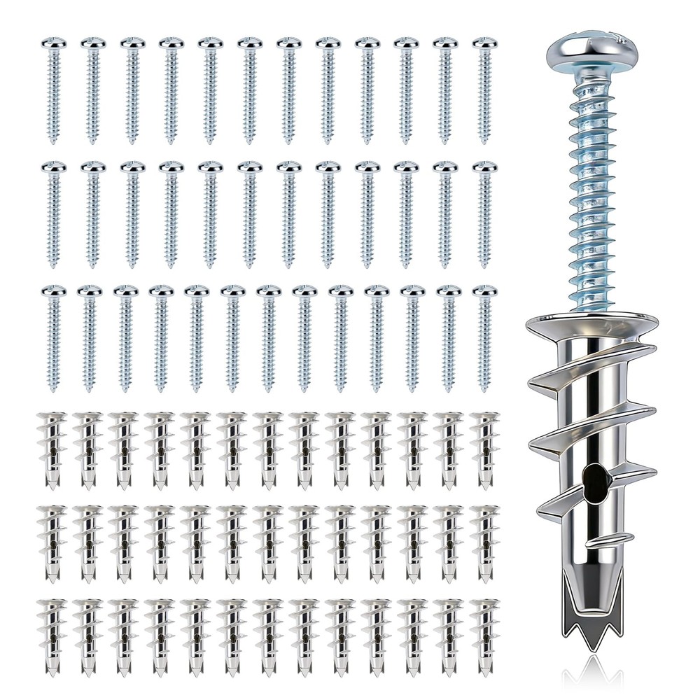 116 Pcs Premium Zinc Self-Drilling Drywall Anchors and Screws Kit, Heavy Duty…