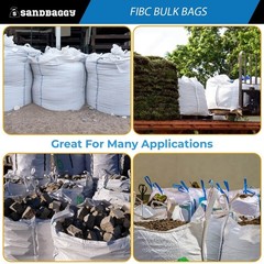 Sandbaggy NEW 35″ x 35″ x 30″ – FIBC Bulk Bags Super Sacks – 3000 lb Capacity
