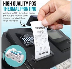 2-1/4″ x 50ft Thermal Paper Receipt, Cash Registers, POS Systems, 50 Rolls