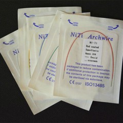 Dental Orthodontic White Color Coated Niti Arch Wire Round Super Elastic Ovoid