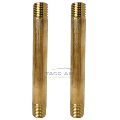 2 Pack 1/4″ Male NPT X 4″ Long Pipe Nipple 3″ Extension Threaded Fitting Brass