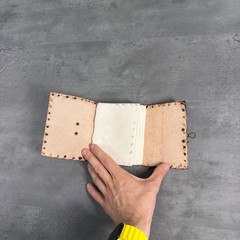 Handmade Leather Journal Brown Rustic Brass Clasp Vintage Pocket Notebook