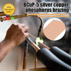 20 Pcs 15% Silver Brazing Rods AWS Bcup 5 Silver Solder Phosphor Copper Weldin..
