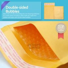 4×8 (4×7) Kraft Self Seal Bubble Mailer Padded Envelope, #000 25,50,100,500
