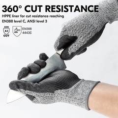Vgo 1/2/5Pairs Level 5 Cut Resistant, Hand Protection Work Gloves(SK2131)