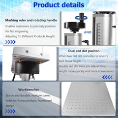 US Ship JPT M7 200W Fiber Laser Marking Machine Metal Steel Color Marker Engrave