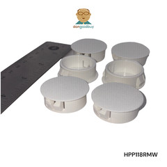 1 1/8″ Hole Nylon Locking Panel Plugs Black/White Dome Cover 1 1/4″ Top Width