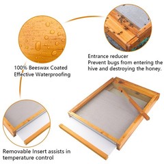 2Pcs Beehive Screened Bottom Board 10 Frame Langstroth Bee Hive Screened Bottom