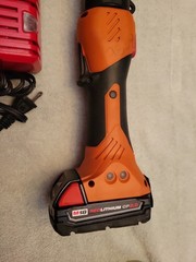 Utilco BLL-W-I 18 Volt 6 Ton In-line Press Crimper Working Ships Free