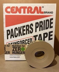 10 Rolls 72 mm x 450′ Reinforced Kraft Gummed Paper Tape Brown Packers Pride