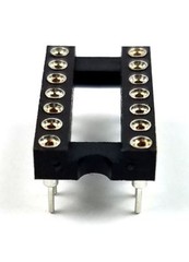 10PCS IC Sockets DIP-14 Machined Round Contact Pins Holes 2.54mm DIP14 DIP 14
