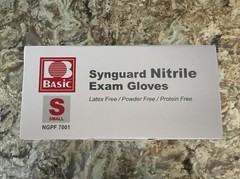 Basic Synguard Nitrile Exam Gloves NGPF 7001- Small 1 Pack of 100