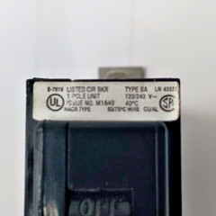 CUTLER HAMMER 30 AMP CIRCUIT BREAKER 1 POLE 120/240 VAC BA130