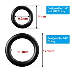Tatuo 50 Pieces Power Pressure Washer O-Rings Replacement 50 Pieces, Black